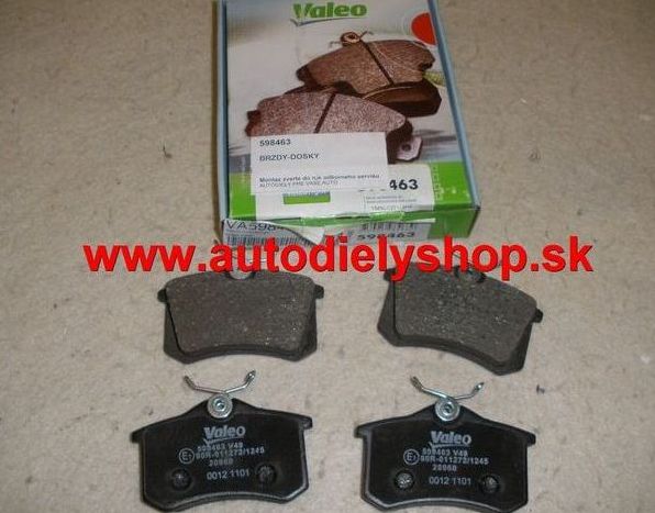  Audi A3 6/03- zadné platničky Sada / VALEO /