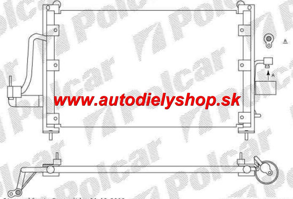  Daewoo Nubira 8/99-6/03 chladič klimi 1,6-2,0 