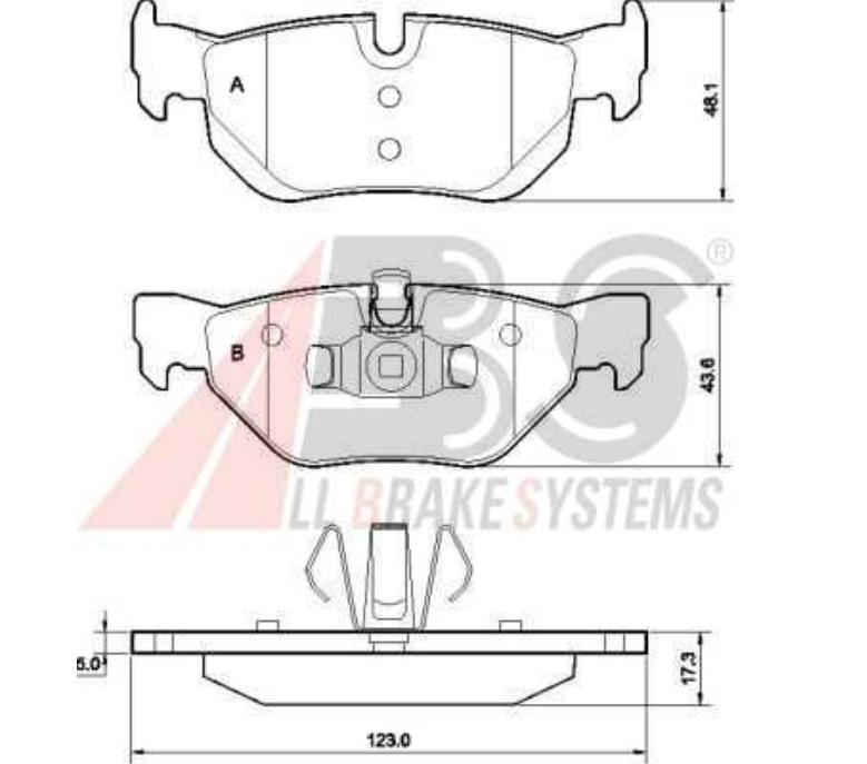 BMW 1 E87 9/2004-3/2007 zadné platničky Sada / A.B.S /