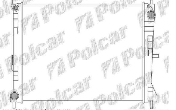 Renault MODUS 9/04-2/08 chladič vody 1,2i-1,5DCi bez AC