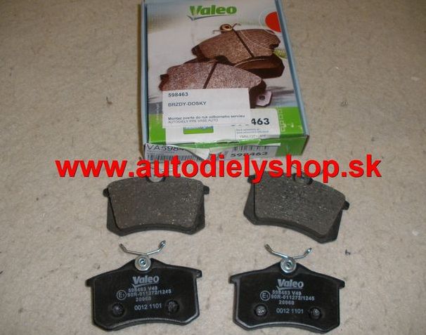 Renault MODUS 9/04-2/08 zadné platničky Sada / VALEO