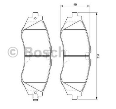 Daewoo NUBIRA 8/99-6/03 predné platničky Sada /BOSCH /