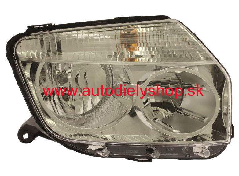 Dacia DUSTER 2010- predné svetlo H1+H7 Pravé /TYC/ strieborne