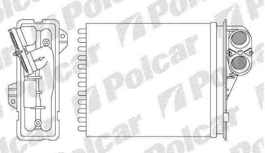 Dacia LOGAN 04- radiátor kúrenia /pre všetky typy/