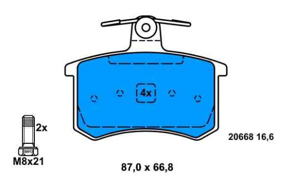 Audi A6 6/94-4/97 zadné platičky Sada / SRL /