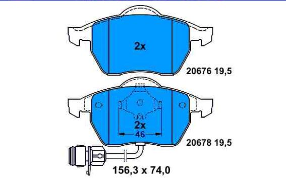 Audi A6 6/94-4/97 predné platničky Sada / SRL /