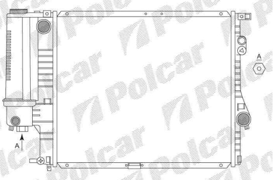 BMW 5 E39 95-9/98 chladič vody 2,0i-2,3i-2,5i-2,8i