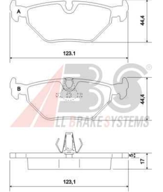 BMW 5 E39 12/95-8/03 zadné platničky / A.B.S /