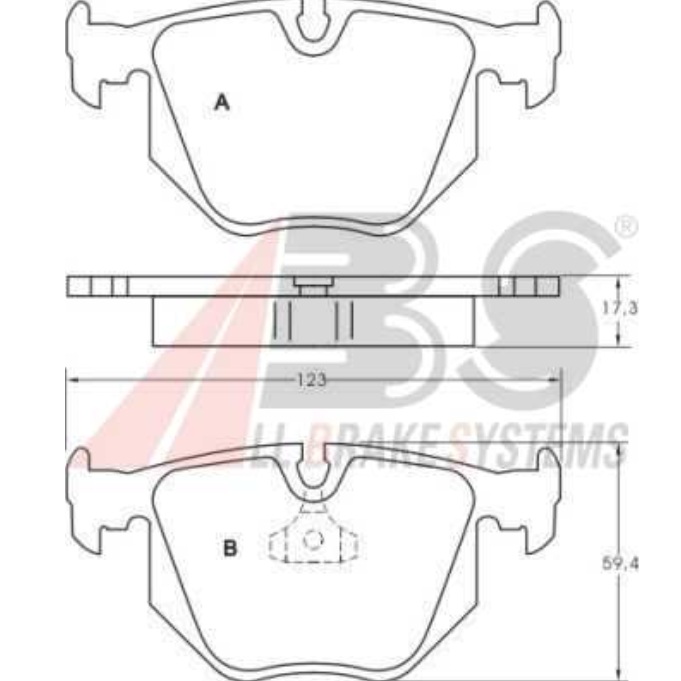 BMW 7 E38 9/94-9/01 zadné platničky Sada / A.B.S /