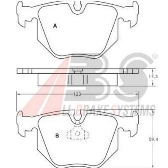 BMW X3 E83 1/04-10/06 zadné platničky Sada / A.B.S /