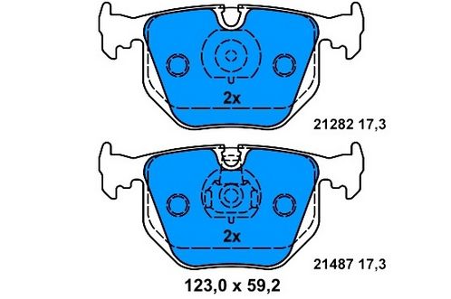 BMW X5 E53 1/04-2/07 predné platničky Sada / ATE /