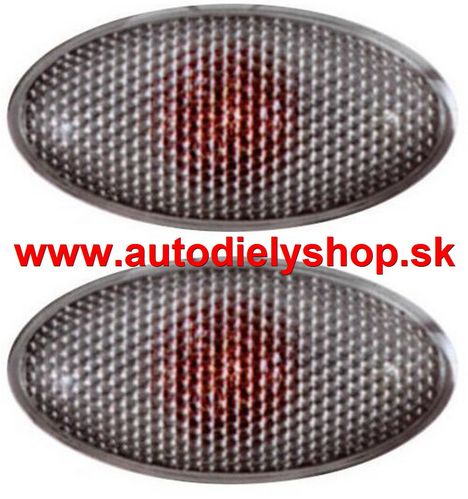 Peugeot 206 98- bočné smerovky biele Sada L+P