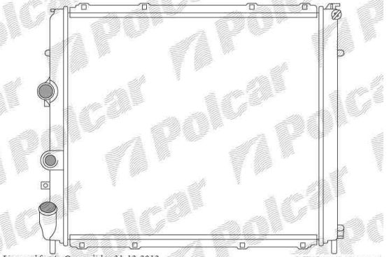 Renault KANGOO 4/03- chladič vody 1,9D s AC