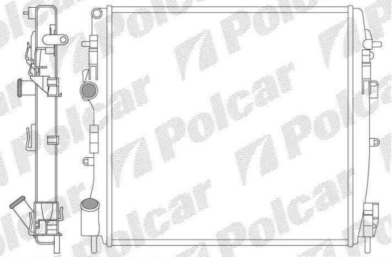 Renault KANGOO 4/03- chladič vodný 1,5DCi-48kw
