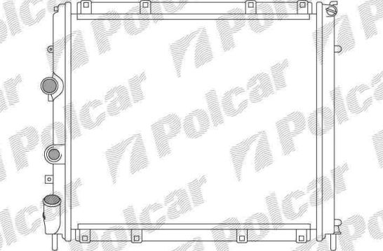 Renault KANGOO 5/98-4/03 chladič vody 1,9D-1,5DCi bez AC