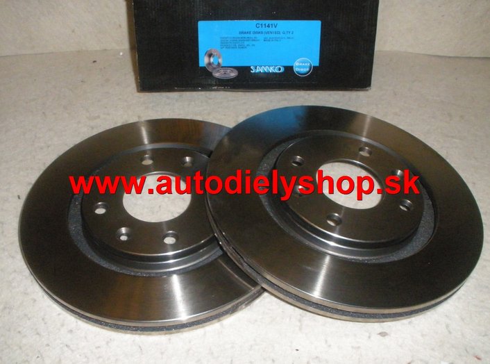 Peugeot 306 5/97-3/01 predné brzdové kotúče Sada 266mm,vetrané