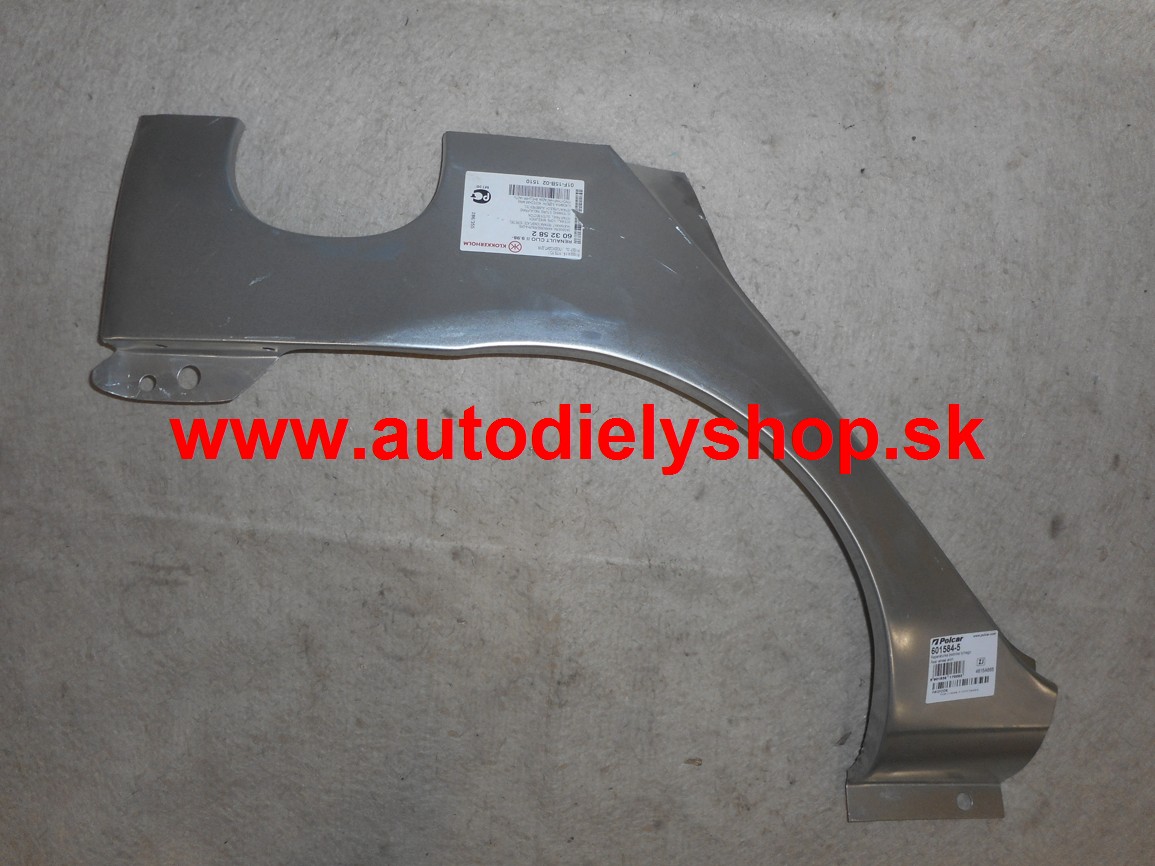 Renault Clio 9/98-6/01 lem zadného blatníku Pravý.5dv