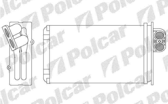 Peugeot 406 5/95-5/99 radiator kúrenia / pre všetky typy / typ V