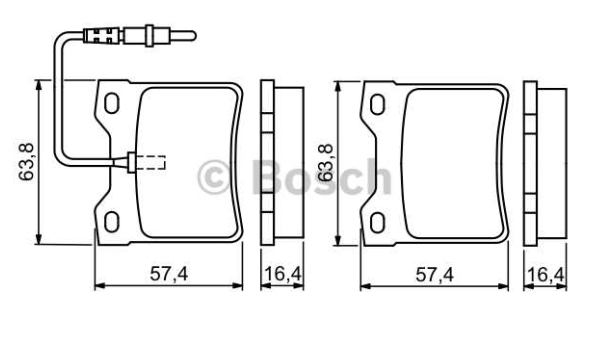 Peugeot 406 5/95-5/99 zadné platničky Sada /BOSCH /