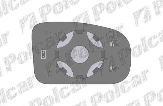 Fiat IDEA 12/03- sklo zrkadla Ľavé,vyhrievané