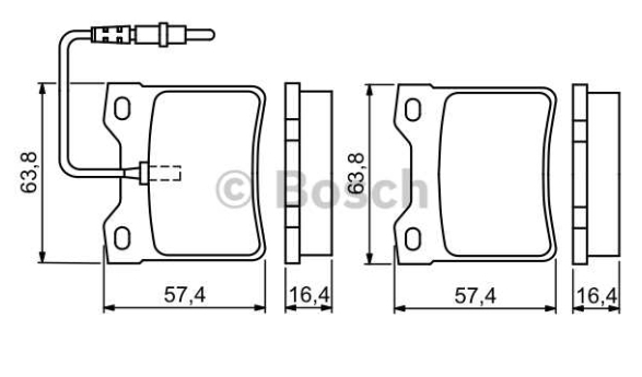 Peugeot 406 5/99-4/04 zadné platničky Sada /BOSCH /
