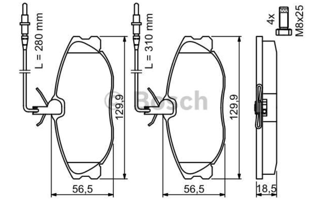 Peugeot 406 5/99-4/04 predné platničky Sada,15 kolesá /BOSCH /