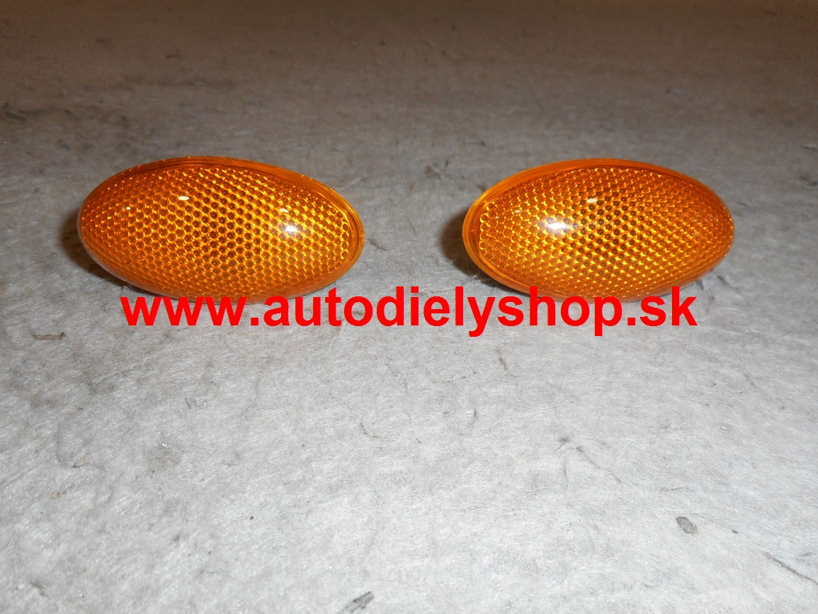 Peugeot 607 3/00- bočné smerovky oranžové Sada L+P