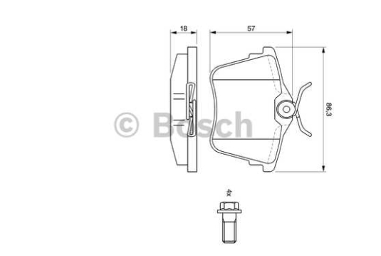 Peugeot 607 3/00- zadné platničky Sada /BOSCH / 83,2mm