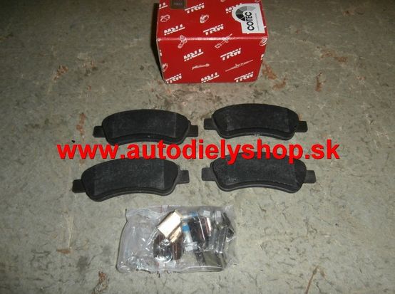 Ford Focus 11/98-10/04 zadné brzdové platničky Sada / TRW /