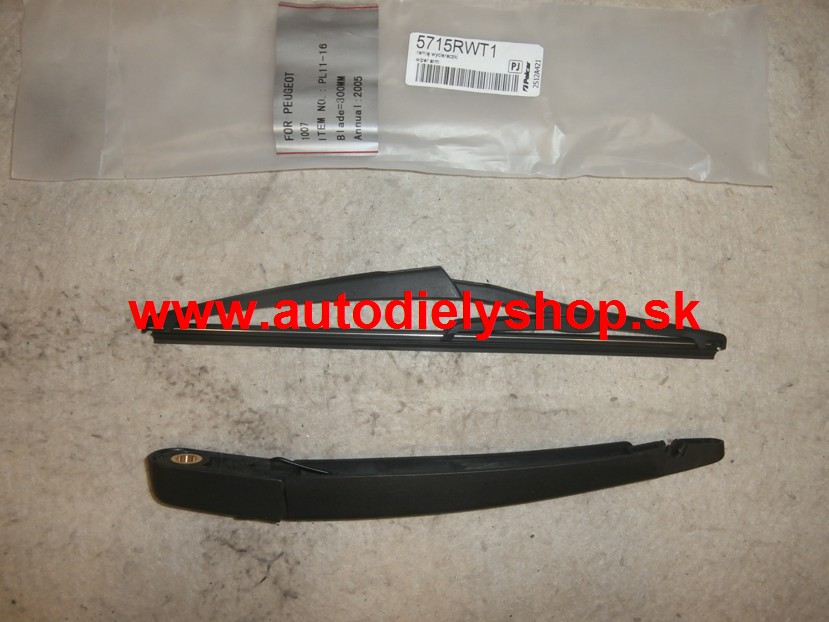 Peugeot 1007 4/05- zadné ramienko stierača Komplet