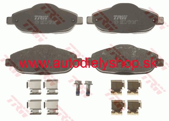 Peugeot 3008 6/09- predné platničky Sada / TRW /