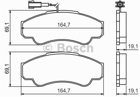 Peugeot BOXER 8/02-06 predné platničky Sada 1,8t /BOSCH