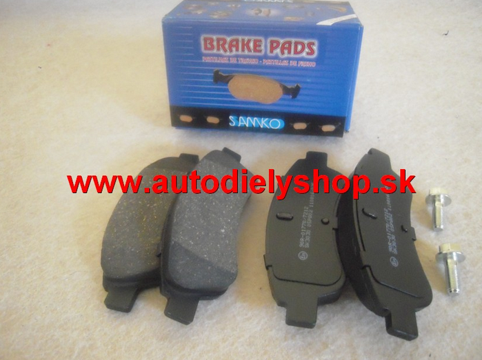 Peugeot PARTNER 10/96-02 predné platničky Sada / typ BOSCH / SAMKO