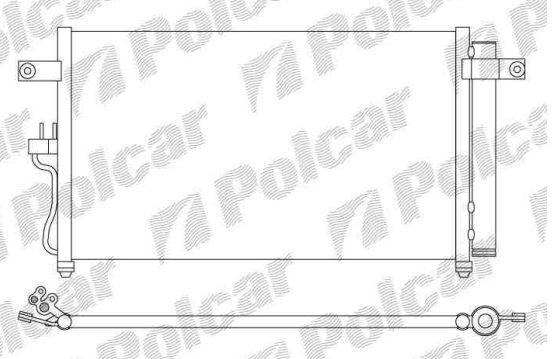 Hyundai ACCENT 3/03-07 chladič klimatizácie / 610mm / 1,5CRDi