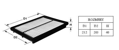 Daewoo LANOS 2/97- vzduchový filter 1,4-1,5-1,6 /FIL