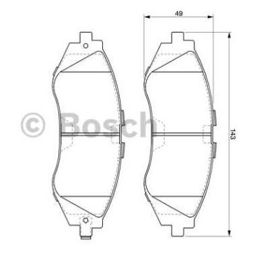 Daewoo LEGANZA 97-12/02 predné platničky Sada / BOSCH /