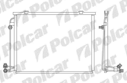 Mercedes W202 "C" 6/93-4/00 chladič klímy 1,8i-2,0D-2,2D-2,3i-2,