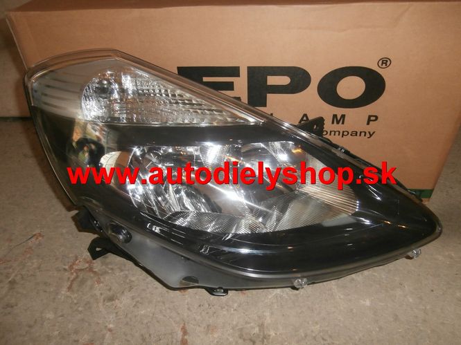 Renault CLIO III 6/2009-2012 svetloH7+H7 Pravé,čierne
