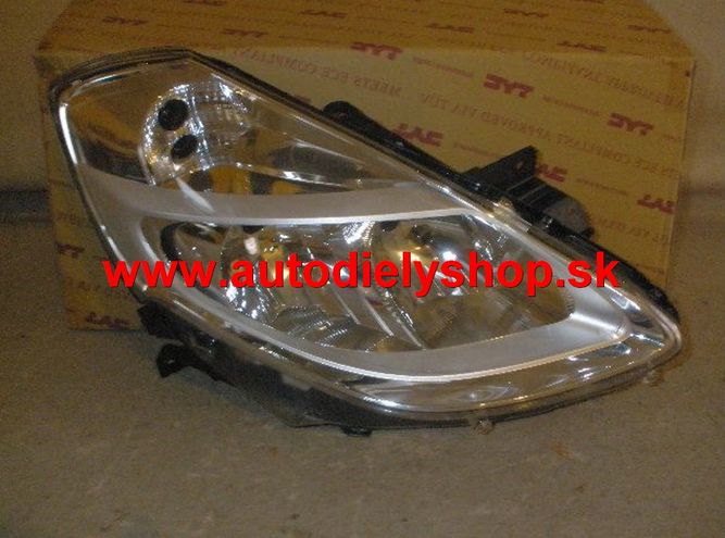 Renault CLIO III 6/2009-2012 svetlo H7+H7 Pravé,strieborné+motorček