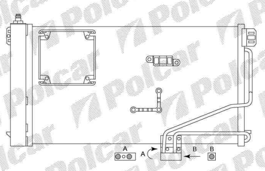 Mercedes W203 C 5/00-12/06 chladič klimatizácie /C200CDi, C220CD