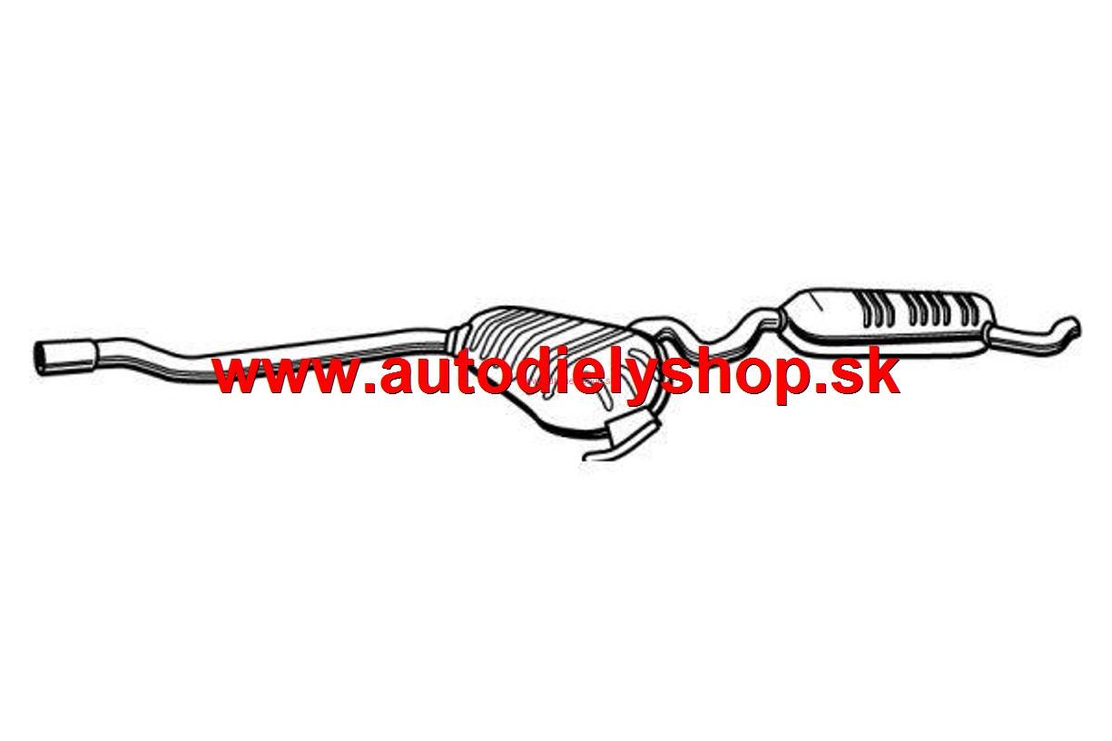 Fiat MAREA 7/96-Stred+zadný tlmič výfuku 1,4i/59kw 