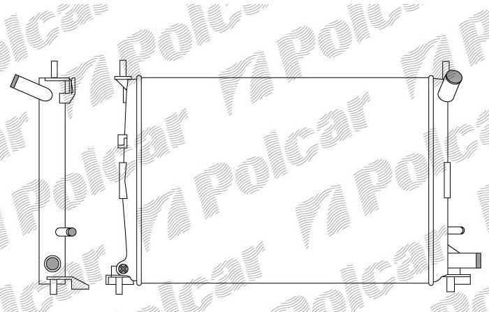 Mazda 121 1/96-2/00 chladič vody 1,3i s AC
