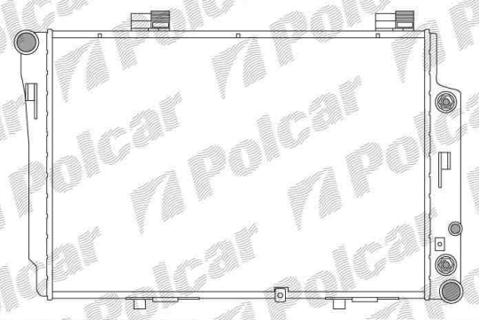 Mercedes SLK R170 4/96-4/04 chladič vody 2,0-2,3 kompresor s AC
