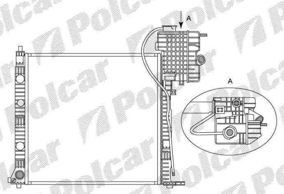 Mercedes Vito 96-99 chladič vody 2,2CDi s AC / AUTOMAT /