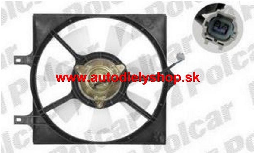 Nissan Primera 99-02 ventilátor chladiča komplet 1,6-2,0i s AC