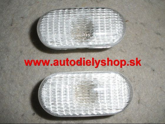 Mitsubishi GALANT 1/99-12/03 bočné smerovky biele Sada L+P