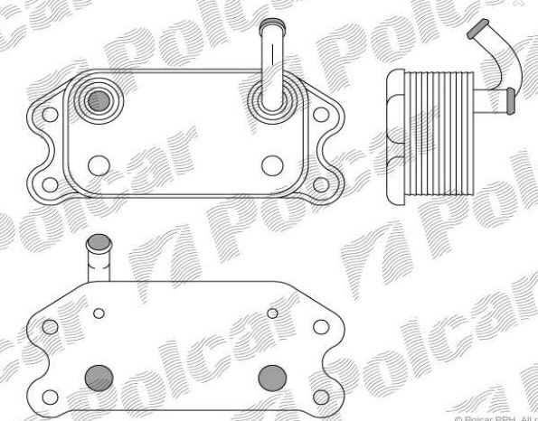 Volvo V70 7/00-04 chladič oleja 2,0i-2,4i-2,5i
