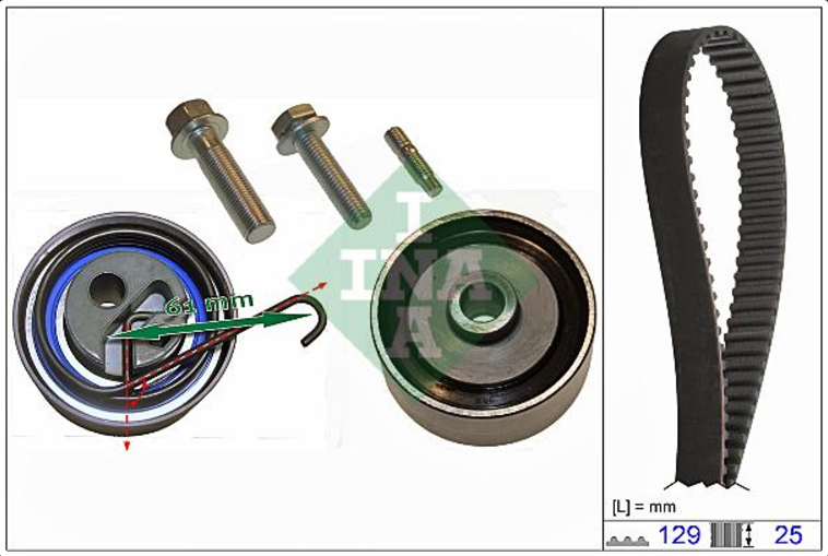 Opel CORSA C 12/00-06 komplet rozvody Sada 1,7Di-1,7DTi-1,7CDTi
