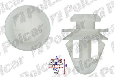 Renault TWINGO 9/98-7/07 príchytky bočných líšt dverí 10 ks