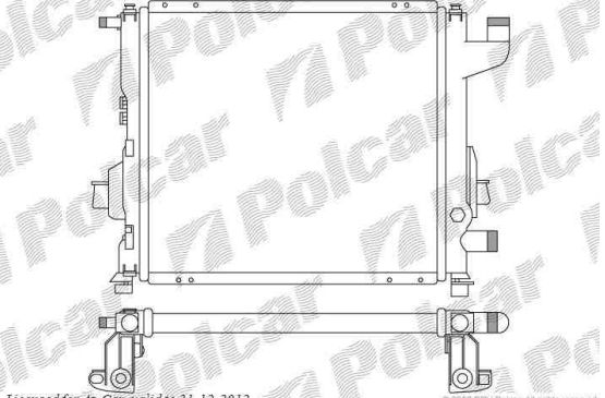 Renault TWINGO 9/98-7/07 chladič vody 1,2 s AC